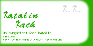 katalin kach business card